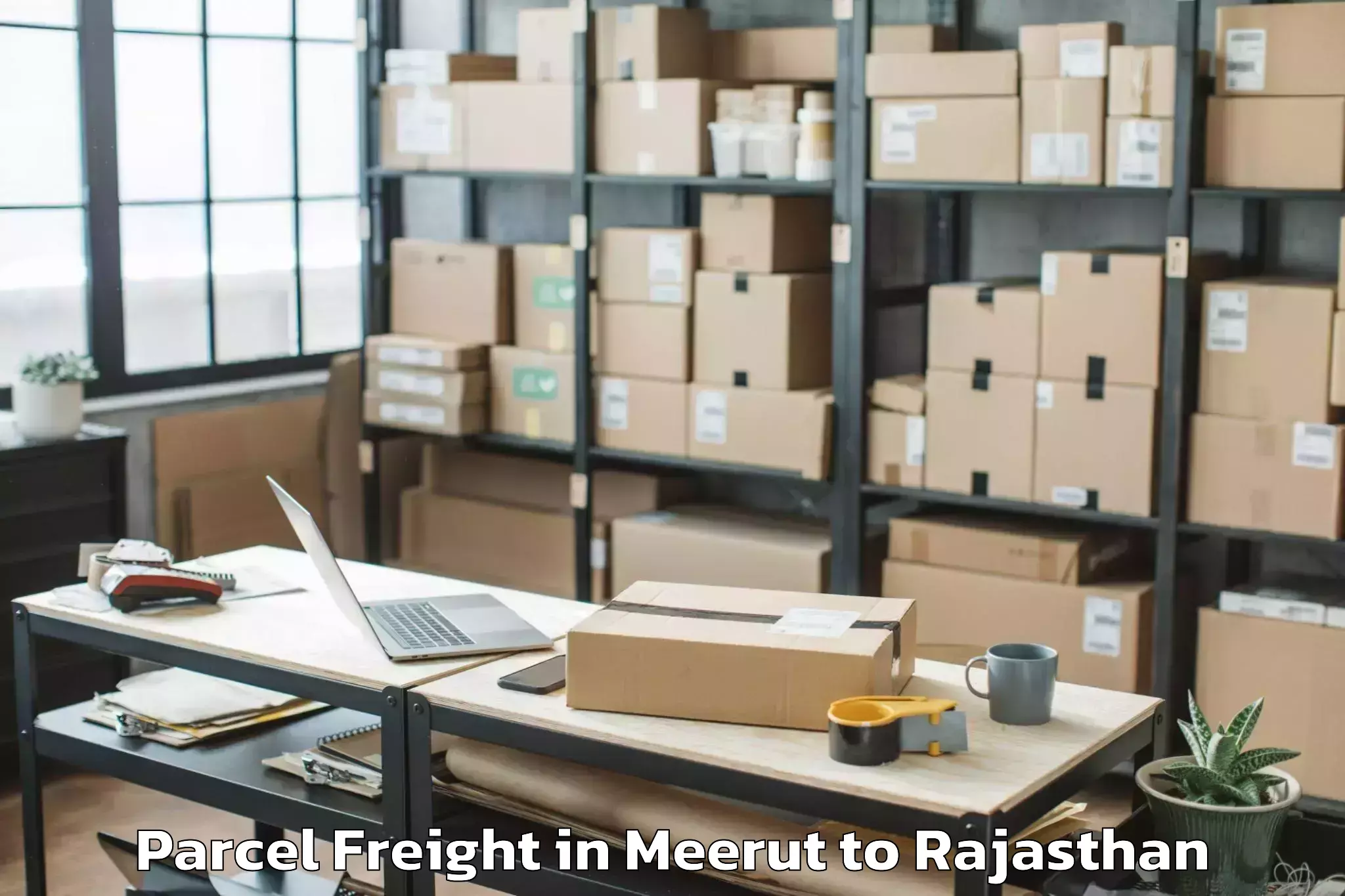 Discover Meerut to Sanganer Parcel Freight